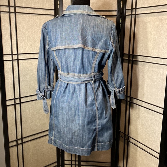 Christopher & Banks jean overcoat- Size large - Picture 4 of 13
